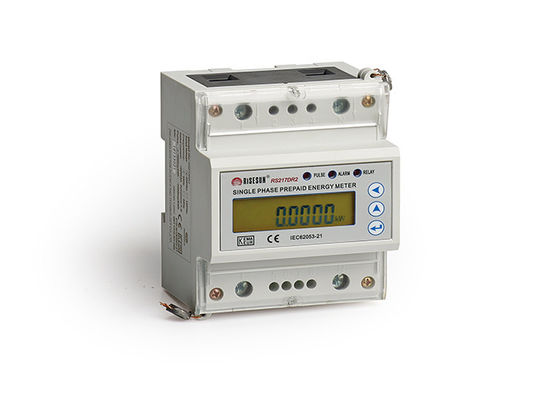 MODBUS 1 Phase AMI Energy Meter 35mm DIN EN 50022 تركيب متوافق
